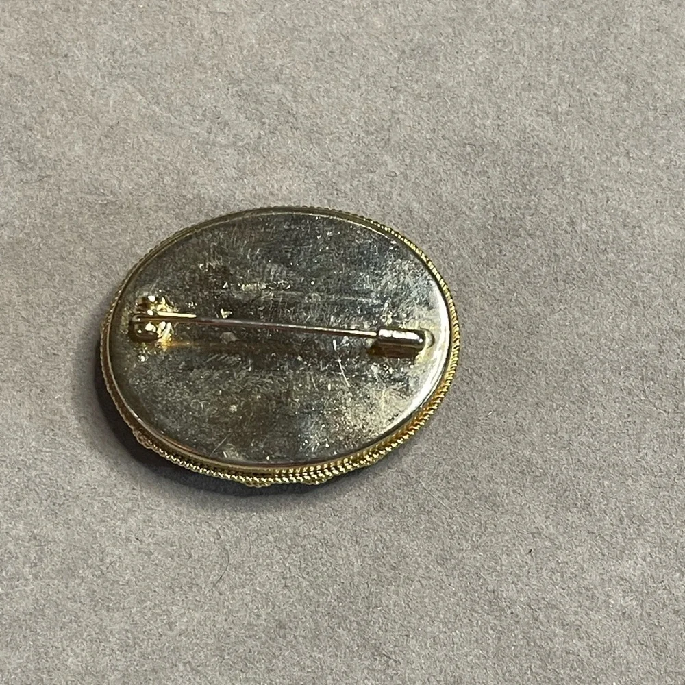 Vintage micro mosaic brooch